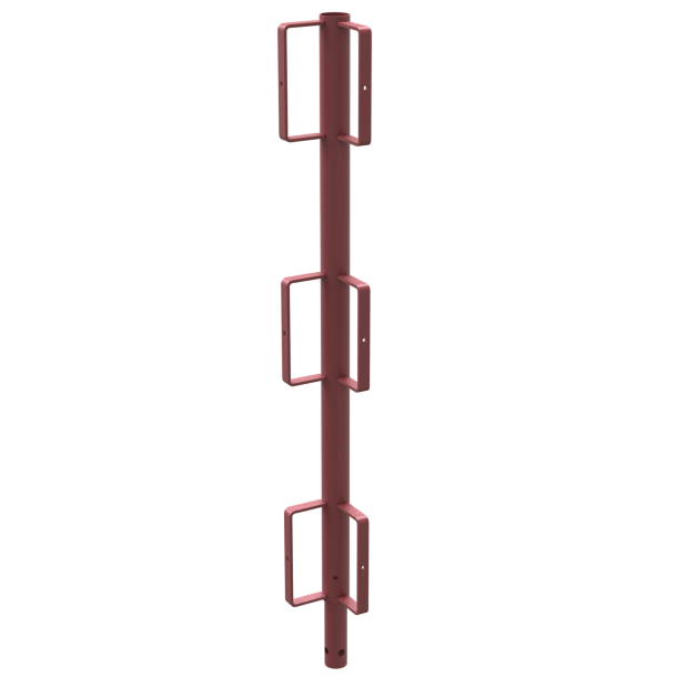 Guard-railing post | made of  48 mm tube | Corner railing post with 90 angle | painted